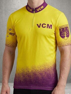 Vintage 80's Poli France Velo Club Montalbanais Cycling Bike Jersey Men's M